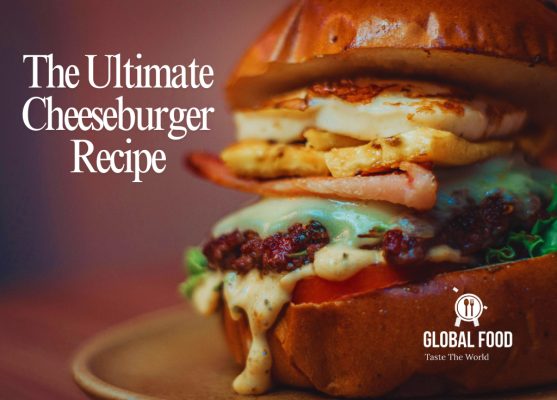 Best cheeseburger recipe with juicy beef patty, melted cheese, and fresh vegetables.